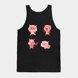 Cute Cartoon Pig Funny Gift Tank Top